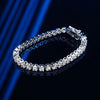Women's Simple Sterling Silver Geometric High Carbon Diamond Bracelet