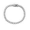 Women's Simple Sterling Silver Geometric High Carbon Diamond Bracelet
