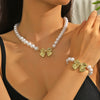 Women's Simple Style Imitation Pearl Bow Bracelet With Electroplating