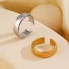 Women's Simple Style Stainless Steel Bamboo Ring With Plant Flowers Pattern And Electroplating Treatment