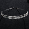 Women's Simple Three Layer Rhinestone Headband Metal Diamond Style Hair Accessory For Daily Wear And Party