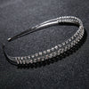 Women's Simple Three Layer Rhinestone Headband Metal Diamond Style Hair Accessory For Daily Wear And Party