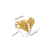 Women's Simple Titanium Steel And Imitation Pearl Ring With Geometric Heart Flower And Bow Patterns 18K Goldplated