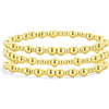 Women’s Simple Trendy Geometric U Shape Bracelet And Jewelry Set In Electroplated Copper With Silver And Gold Bead Retro Style