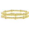 Women’s Simple Trendy Geometric U Shape Bracelet And Jewelry Set In Electroplated Copper With Silver And Gold Bead Retro Style