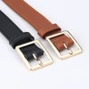 Women's Simple Versatile Pu Leather Belt With Alloy Pin Buckle Electroplated Finish Fashion Decorative Belt