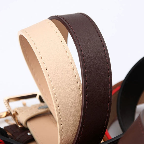 Women's Simple Versatile Pu Leather Belt With Alloy Pin Buckle Electroplated Finish Fashion Decorative Belt