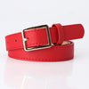 Women's Simple Versatile Pu Leather Belt With Alloy Pin Buckle Electroplated Finish Fashion Decorative Belt