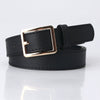 Women's Simple Versatile Pu Leather Belt With Alloy Pin Buckle Electroplated Finish Fashion Decorative Belt