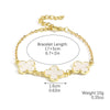 Women's Simple Zinc Alloy Fourleaf Clover Geometric Pattern Electroplated Bracelet