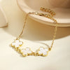 Women's Simple Zinc Alloy Fourleaf Clover Geometric Pattern Electroplated Bracelet