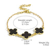 Women's Simple Zinc Alloy Fourleaf Clover Geometric Pattern Electroplated Bracelet