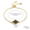 Women's Simple Zinc Alloy Fourleaf Clover Geometric Pattern Electroplated Bracelet