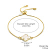 Women's Simple Zinc Alloy Fourleaf Clover Geometric Pattern Electroplated Bracelet