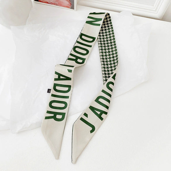 Women's Simulated Silk Long Narrow Decorative Scarf Thin Summer Ribbon Hair Tie And Bag Scarf