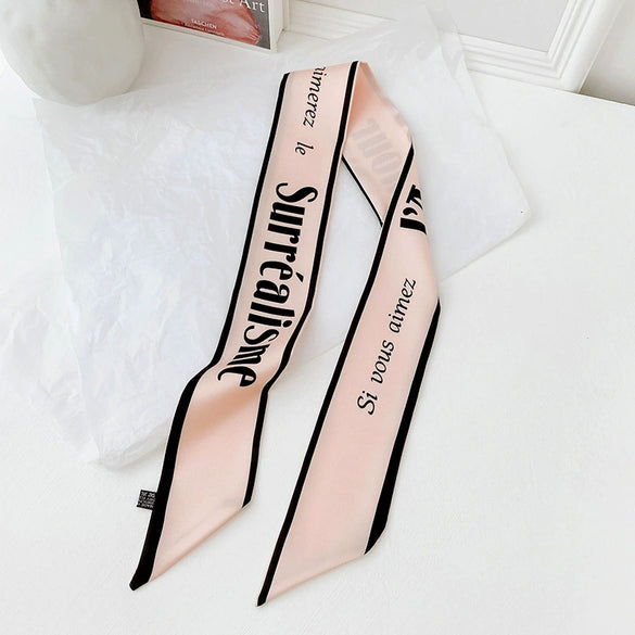 Women's Simulated Silk Long Narrow Decorative Scarf Thin Summer Ribbon Hair Tie And Bag Scarf