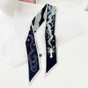 Women's Simulated Silk Long Narrow Decorative Scarf Thin Summer Ribbon Hair Tie And Bag Scarf