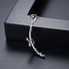 Women's Single Geometric Copper Ear Cuff Earring With Colored Zircon And Electroplated Finish Fashion Jewelry Wholesale