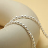 Women's Singlelayer Imitation Pearl Necklace With Oval Beads Electroplated Ushape Design