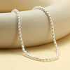 Women's Singlelayer Imitation Pearl Necklace With Oval Beads Electroplated Ushape Design
