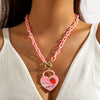 Women's Small Fresh Acrylic Butterfly Necklace With Geometric Pattern And Electroplating Process