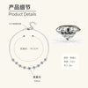 Women's Small Fresh Geometric Moissanite Pure Silver Electroplated Bracelet