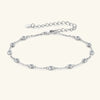 Women's Small Fresh Geometric Moissanite Pure Silver Electroplated Bracelet
