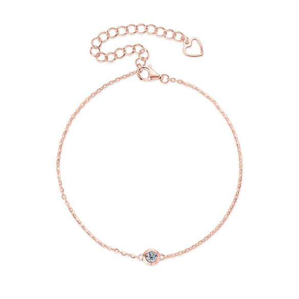 Women's Small Ufo Shaped Moissanite Silver 925 Electroplated Geometric Bracelet