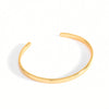 Women's Smooth Geometric Open Cuff Bracelet In Copper With 18K Gold Plated Electroplated Finish Simple Metal Jewelry