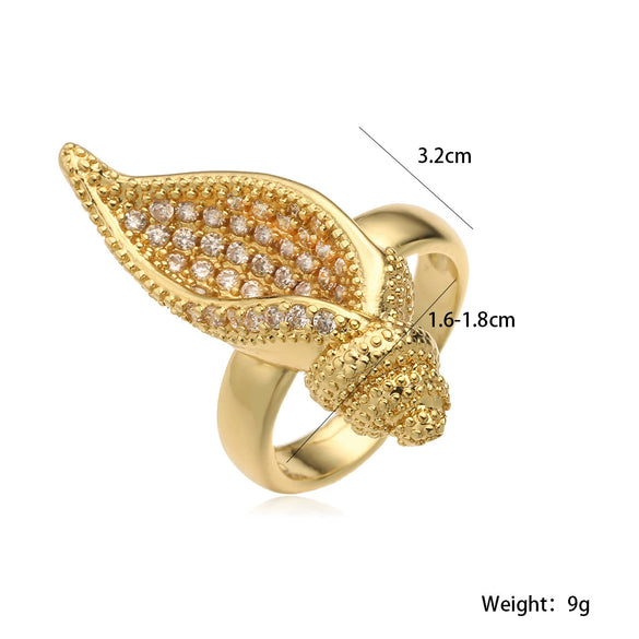 Women's Snail Shell Geometric Copper Open Ring With Electroplating Design