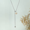 Women's Snake Bone Chain Pearl Pendant Necklace With Goldplated Artificial Gemstones And Semiprecious Stones And Round Bead Pattern