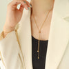 Women's Snake Bone Chain 316L Stainless Steel 18K Gold Plated Jewelry Set With Pull Buckle Necklace And Bracelet