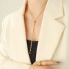 Women's Snake Bone Chain 316L Stainless Steel 18K Gold Plated Jewelry Set With Pull Buckle Necklace And Bracelet
