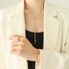 Women's Snake Bone Chain 316L Stainless Steel 18K Gold Plated Jewelry Set With Pull Buckle Necklace And Bracelet
