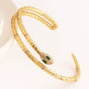 Women's Snake Brass Gold Plated Microinlaid Zircon Simple Style Bracelet