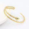 Women's Snake Brass Gold Plated Microinlaid Zircon Simple Style Bracelet