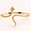 Women's Snake Brass Gold Plated Microinlaid Zircon Simple Style Bracelet