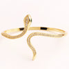 Women's Snake Brass Gold Plated Microinlaid Zircon Simple Style Bracelet