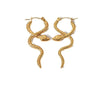 Women's Snakeshaped Stainless Steel Geometric Electroplated Earrings
