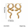 Women's Snakeshaped Stainless Steel Geometric Electroplated Earrings