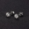 Women's Snowflake Geometric Moissanite Earrings In Sterling Silver With Diamond Treatment