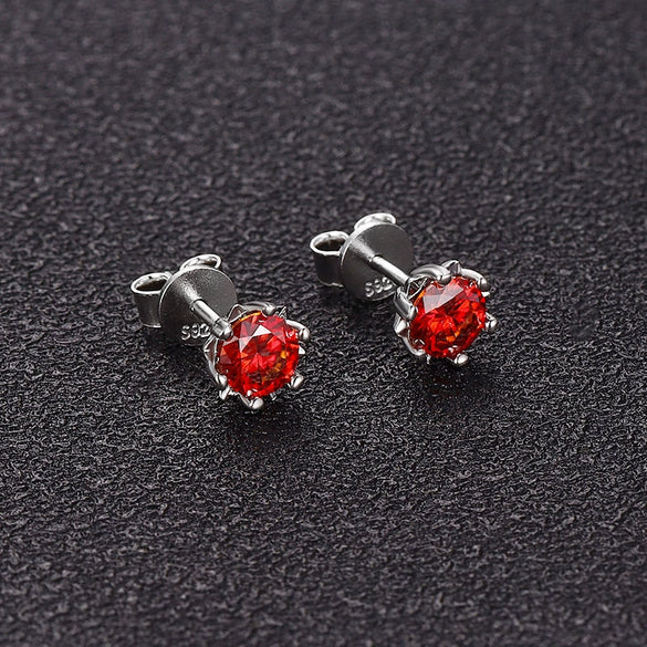 Women's Snowflake Geometric Moissanite Earrings In Sterling Silver With Diamond Treatment