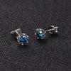 Women's Snowflake Geometric Moissanite Earrings In Sterling Silver With Diamond Treatment
