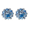 Women's Snowflake Geometric Moissanite Earrings In Sterling Silver With Diamond Treatment