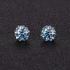 Women's Snowflake Geometric Moissanite Earrings In Sterling Silver With Diamond Treatment