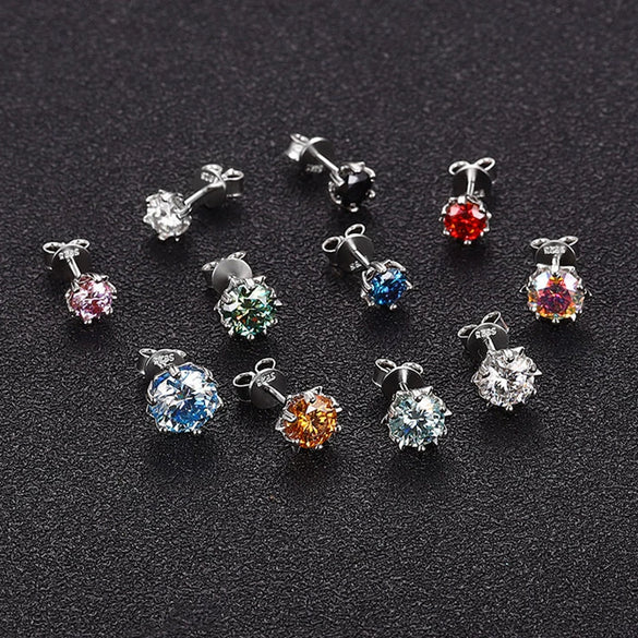 Women's Snowflake Geometric Moissanite Earrings In Sterling Silver With Diamond Treatment