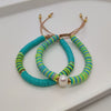 Women's Soft Pottery Geometric Handwoven Natural Pearl Bracelet