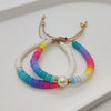 Women's Soft Pottery Geometric Handwoven Natural Pearl Bracelet