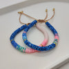 Women's Soft Pottery Geometric Handwoven Natural Pearl Bracelet