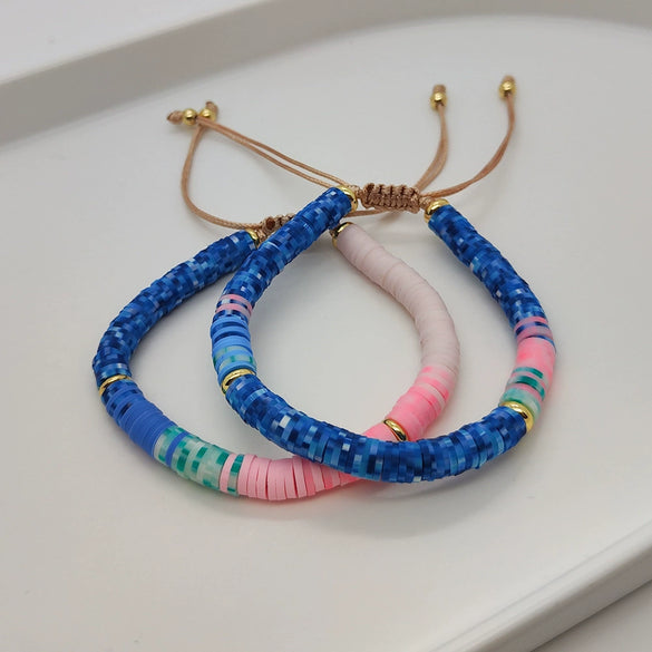 Women's Soft Pottery Geometric Handwoven Natural Pearl Bracelet